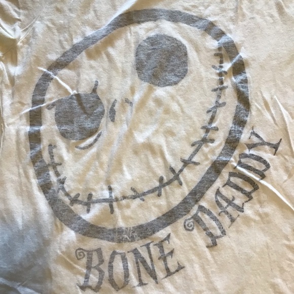 Vintage 90’s Kids Nightmare Before Christmas Bone Daddy White T Shirt M READ - Picture 5 of 8